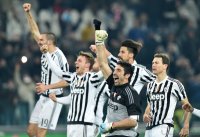 FUSSBALL SERIE A 2015/2016: JUBEL Torwart Gianluigi Buffon (Juventus Turin)