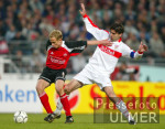 Fussball 1. Bundesliga: Stuttgart - Nuernberg, Zweikampf