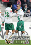 Fussball 1. Bundesliga: Hannover - Bremen, Jubel Bremen