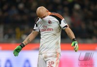 Fussball International Serie A 13/14: Enttaeuschung Torwart Christian Abbiati (AC Mailand)