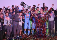 Fussball Supercoppa Italia Finale 2014 in Doha: JUBEL SSC Neapel