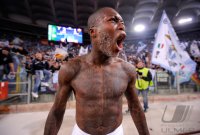 FUSSBALL SERIE A:  JUBEL nach dem Sieg , Djibril Cisse (Lazio Rom)