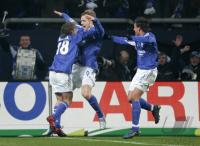 Fussball Uefa-Pokal: Schalke - Palermo, jubel Schalke n. 2:0