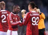 FUSSBALL SERIE A:  Clarence Seedorf (li,) mit Stephan El Shaarawy (AC Mailand)