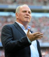 Fussball 1. Bundesliga, Saison 2011/2012:  Praesident Uli Hoeness (FC Bayern Muenchen)