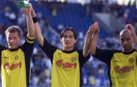Reuter, Rosicky und Dede bedanken sich bei den Fans