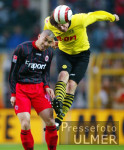 Fussball 1. Bundesliga: Dortmund - Frankfurt, Zweikampf
