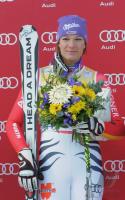 SKI Weltcup  Damen  ST.Moritz;  Abfahrt Siegerin Maria Riesch (GER)