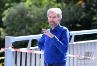 Eroeffnung Radbruecke Tuebingen; Tuebingens Oberbuergermeister Boris Palmer (Die Gruenen)