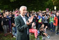 Gegendemo zum Streitgespraech OB Palmer und AfD Landesvorsitzender Frohnmaier in Tuebingen