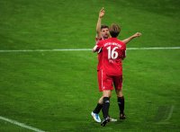 Fussball 1. Bundesliga :  JUBEL Thomas Mueller,  Andreas Ottl  (v. li., FC Bayern Muenchen)