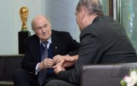 FIFA Praesident Joseph S. Blatter (Schweiz) trifft Sportminister Aldo Rebelo (Brasilien)