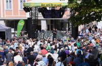 Politik, Wahlkampf Buendnis 90/Die Gruenen: Gruenen Bundesvorsitzender Robert Habeck