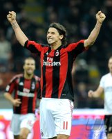 FUSSBALL SERIE A:  JUBEL Zlatan Ibrahimovic (AC Mailand)