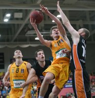 Basketball 1. Bundesliga 14/15 Hauptrunde:  Walter Tigers Tuebingen - ratiopharm Ulm