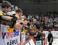 Basketball 1. Bundesliga 2011/2012:  Walter Tigers Tuebingen - New Yorker Phantoms Braunschweig