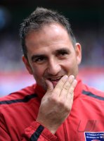 FUSSBALL, DFB Pokal 1. Hauptrunde: Trainer Frank Schmidt (1 FC Heidenheim 1846)