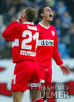 Fussball 1. Bundesliga: Bochum - Stuttgart, Zweikampf