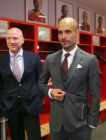 FUSSBALL 1. Bundesliga 2013/2014: FC Bayern Muenchen praesentiert den neuen Cheftrainer Josep Guardiola
