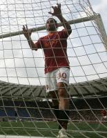 FUSSBALL SERIE A: Luca Toni (AS Rom)  John Arne Riise (AS Rom)