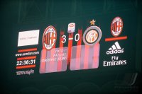 FUSSBALL SERIE A:  Anzeigentafel mit dem Ergebniss