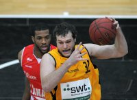 Basketball 1. Bundesliga 2012/2013: Walter Tigers Tuebingen  - s Oliver Baskets Wuerzburg