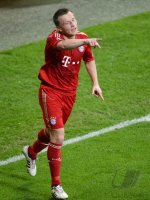 FUSSBALL INTERNATIONAL  CHL Viertelfinale 11/12:  JUBEL Ivica Olic (FC Bayern Muenchen)