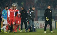 Fussball DFB Pokal Achtelfinale 13/14 : Enttaeuschung  1. FC Union Berlin
