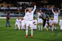 FUSSBALL  International CHL 09/10 :  Arjen Robben Jubeltanz vor dem Team (FCB)