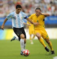 FUSSBALL  Olympia 2008  Peking  Vorrunde Argentinien - Australien