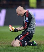 FUSSBALL INTERNATIONAL CHL ACHTELFINALE 12/13: Torwart Christian Abbiati (AC Mailand)