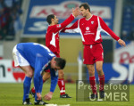 Fussball Bundesliga: Schalke - Lautern, jubel FCK, S04 enttaeuscht