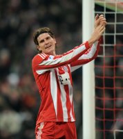 Fussball 1. Bundesliga  Saison 2010/2011: JUBEL Mario Gomez (FC Bayern Muenchen)