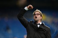 FUSSBALL INTERNATIONAL CHL HALBFINALE 12/13: SCHLUSSJUBEL Borussia Dortmund Trainer Juergen Klopp