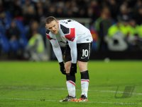 Fussball CHL  Saison 2011/2012:  Enttaeuscht Wayne Rooney  (Manchester United FC)