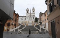 Corona Krise in Rom: Spanische Treppe menschenleer