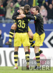 Fussball 1. Bundesliga: Hamburg - Dortmund, Jubel BVB