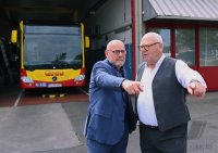 Verkehrsminister Winfried Hermann (Die Gruenen) bei der Firma Moby