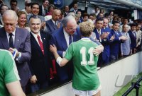 Fussball WM 1986 Argentinien-Deutschland: Kohl, Rummenigge