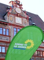 Politik, Wahlkampf Buendnis 90/Die Gruenen: Christian Kuehn in Tuebingen