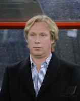 Fussball International  Play Off,  URK Trainer Alexei MIKHAILICHENKO