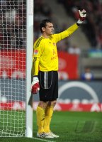 Fussball 1. Bundesliga : Jubel Torwart Raphael Schaefer (1 FC Nuernberg)