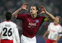 Fussball Uefa Cup: Hamburg - FC Thun, Jubel VAN BUYTEN
