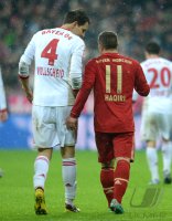 Fussball 1. Bundesliga, Saison 2012/2013:  Philipp Wollscheid (li, Bayer 04 Leverkusen) und Xherdan Shaqiri (FC Bayern Muenchen)