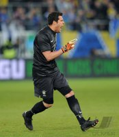 Fussball International  Testspiel:  JUBEL Torwart JULIO CESAR (Brasilien)