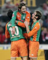 Fussball 1. Bundesliga: Koeln - Bremen, Jubel Bremen