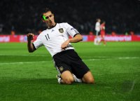 Fussball International EM 2012 - Qualifikation:  Miroslav KLOSE (Deutschland) / Laser