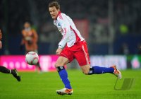 Fussball: 1. Bundesliga Saison 2010/2011: Hamburger SV, JANSEN am Ball