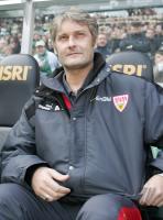 Fussball 1. Bundesliga: Moenchengladbach - Stuttgart, Trainer Veh