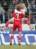 Fussball 1. Bundesliga: Arminia Bielefeld - VfB Stuttgart, Jubel.